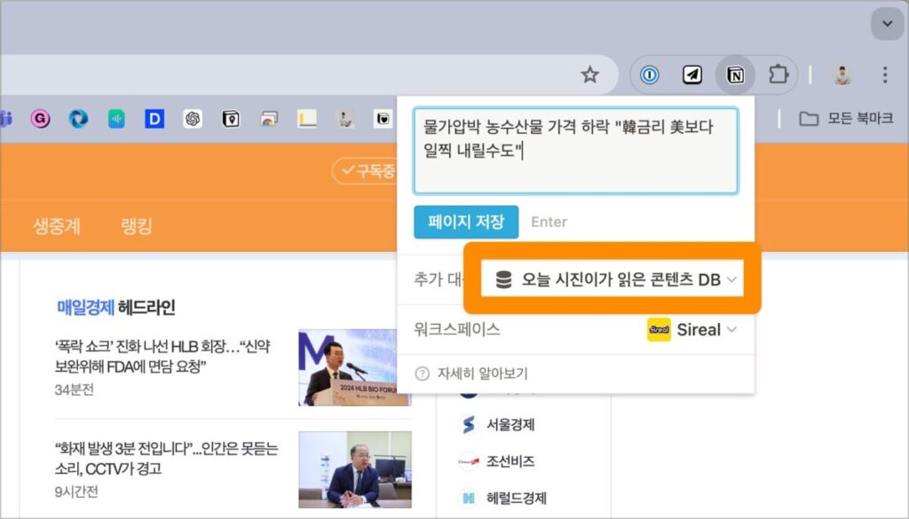 노션 콘텐츠 수집하기 - Notion 설정하기5