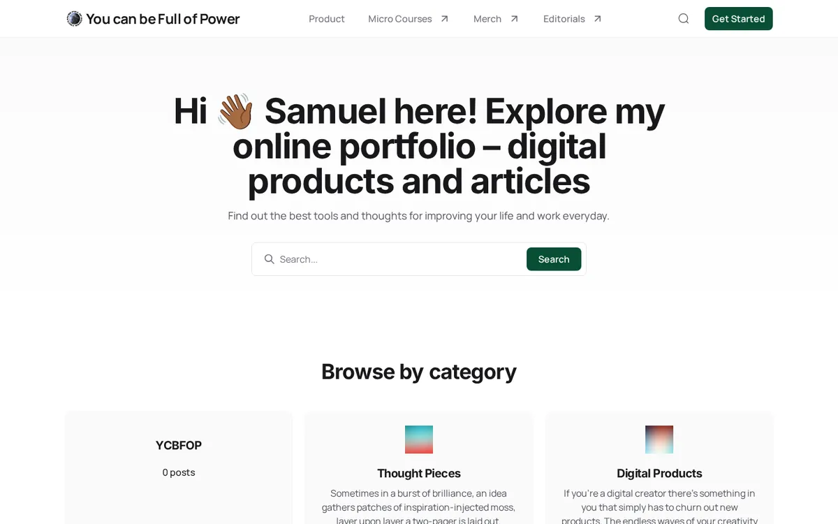 Samuel Portfolio & Blog