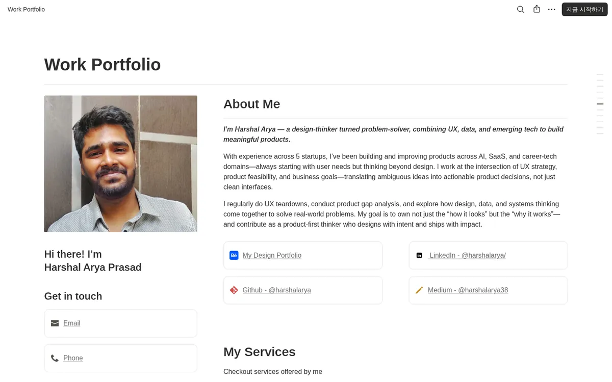 Harshal Arya Prasad · Product Designer