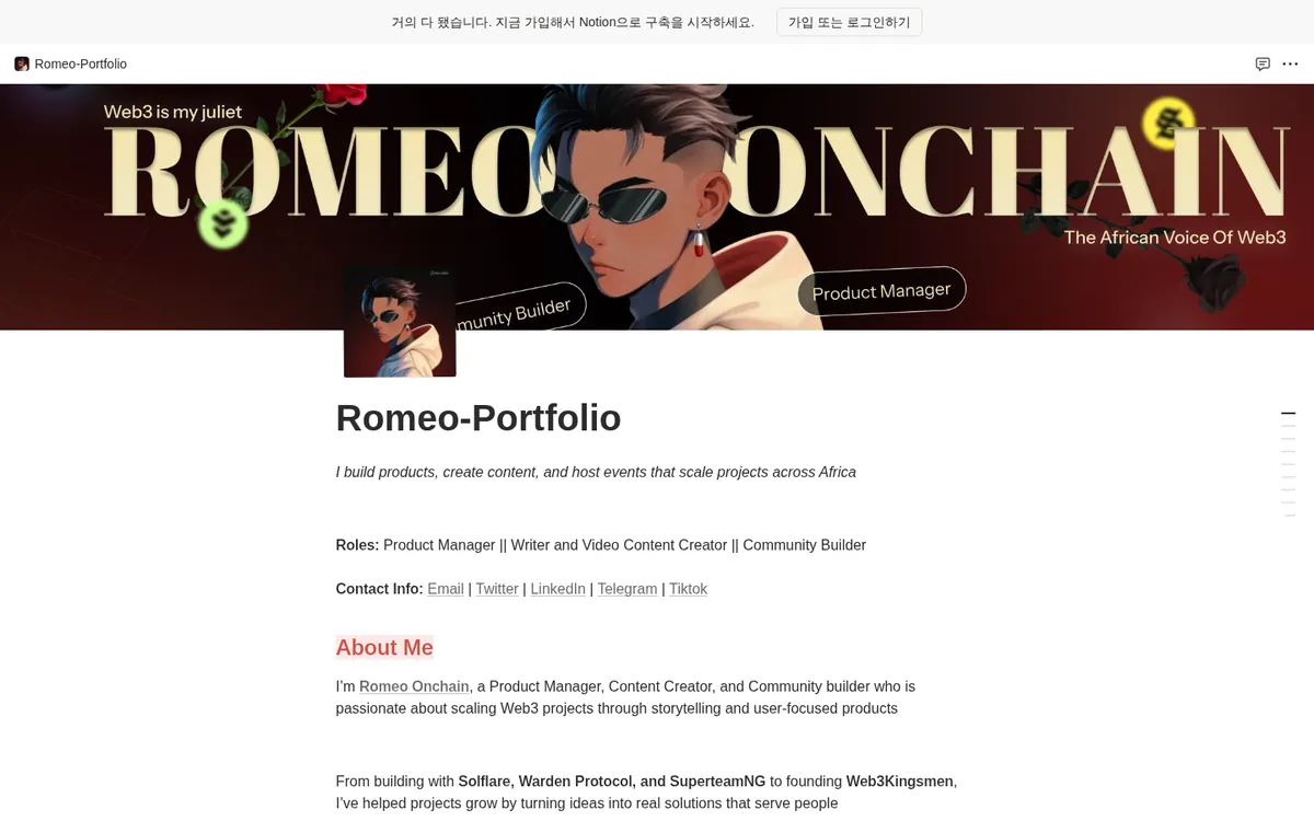 Romeo Onchain · Product Manager