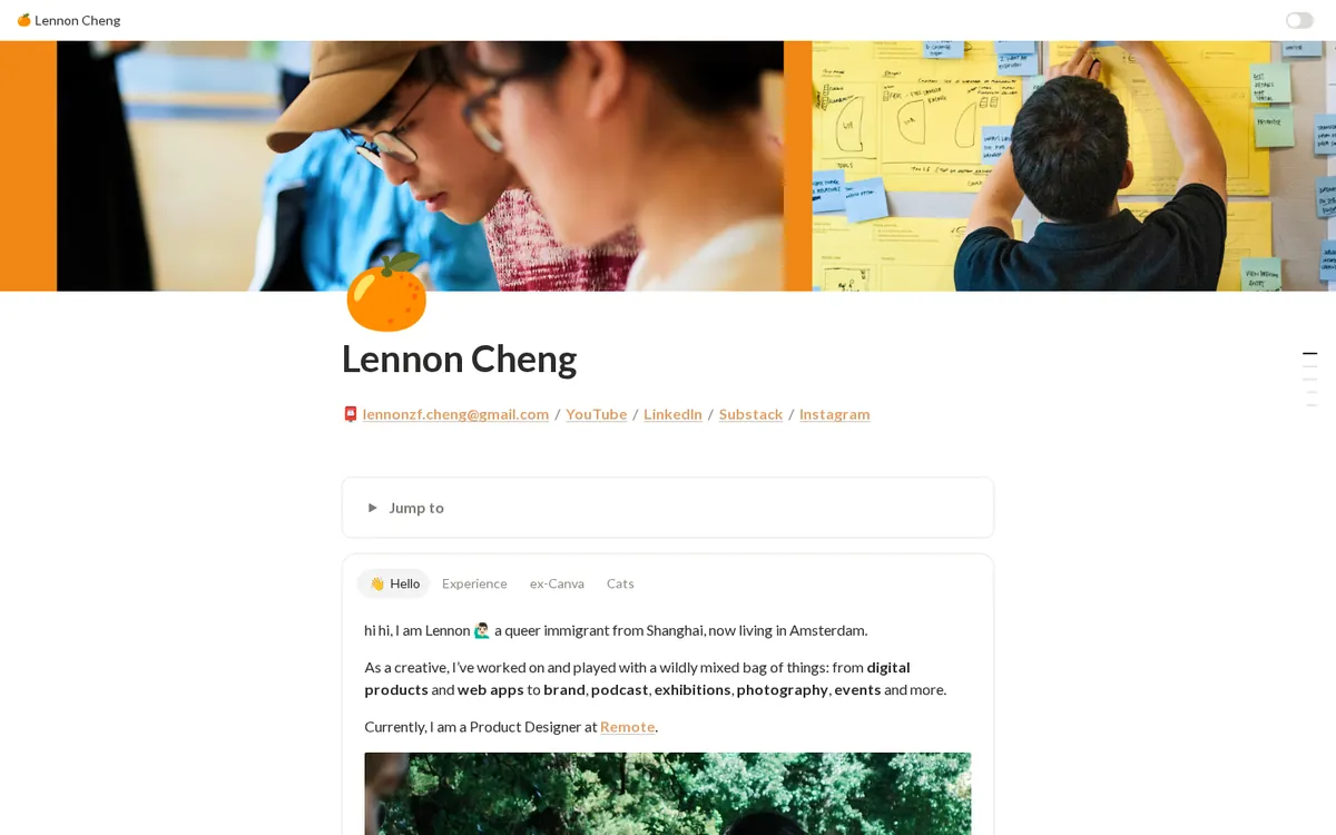 👋 Hi, I am Lennon, Designer